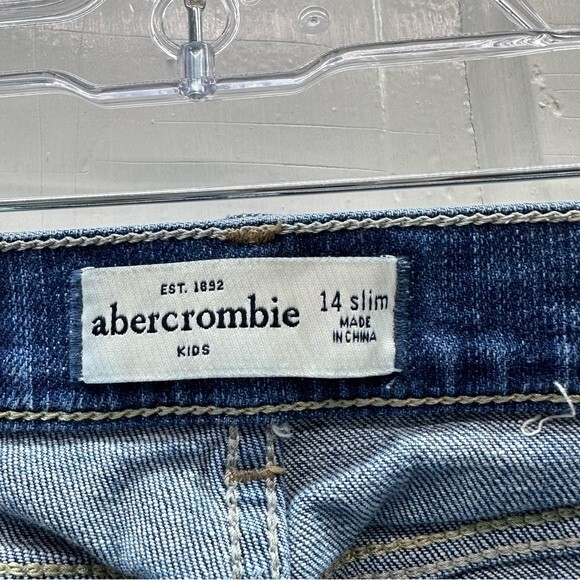 Abercrombie kids skinny denim jeans distressed 14 slim - Picture 5 of 6